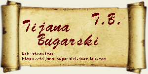 Tijana Bugarski vizit kartica